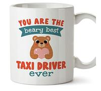MUGFFINS Taxi Driver Mug - in English - You are The Beary Best - Funny Gift for Colleagues - Ceramic 11oz Mug