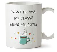 MUGFFINS Teacher Mug - in English - Bring me Coffee - Funny Gift for Colleagues - Ceramic 11oz Mug