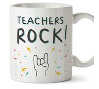 MUGFFINS Teacher Mug - in English - Teachers Rock - Funny Gift for Colleagues - Ceramic 11oz Mug