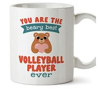 MUGFFINS Volleyball Player Mug - in English - You are The Beary Best - Funny Gift for Colleagues - Ceramic 11oz Mug