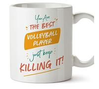 MUGFFINS Volleyball Player Woman Mug - in English - You are The Best Keep Killing it - Funny Gift for Colleagues - Ceramic 11oz Mug