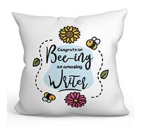 MUGFFINS WRITER Cushion Padding included - in English - Thanks For Beeing Amazing - Funny gift - Pillow: cover and filling 15.7x15.7 inches