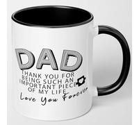Mugged Off Dad Gifts 11oz Black Tea Coffee Mug Presents for Dads | Dad Birthday Present from Son or Daughter