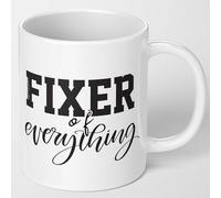 Mugged Off Fixer of Everything Mug in White Birthday Christmas Leaving Gifts Work Colleague Husband Wife Girlfriend Boyfriend Gift for Him Or Her