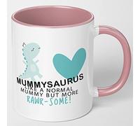 Mugged Off Mummy Gifts Mummysaurus 11oz Pink Mug