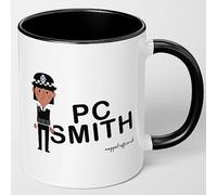 Mugged Off Personalised Policewoman Mug Any Name Any Rank Great Gift for WPC Female Police Officer Ceramic 11oz Mug