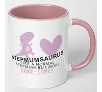 Mugged Off Stepmumsaurus 11oz Pink Ceramic Step Mum Gift