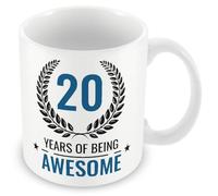MUGGZ 20th Birthday Gift - Mug - 20 Years of Being Awesome - Giftset - Made in The UK