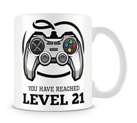 MUGGZ 21st Birthday Gamer Mug - Level 21 Unlocked Gift