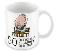 MUGGZ 50th Birthday Gift for Grumpy Old Man - Mug - Giftset - Made in The UK
