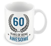 MUGGZ 60th Birthday Gift - Mug - 60 Years of Being Awesome - Giftset - Made in The UK