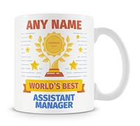 MUGGZ Assistant Manager Mug - Worlds Best Award Personalised Cup Gift - Customise with Name