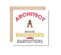 MUGGZ Card Gift for Architects - Engineers Need Babysitters Architect Card - Giftset - Made in The UK