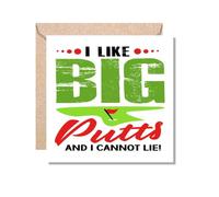 MUGGZ Card Gift for Golfer/Golf - I Like Big Putts and I Cannot Lie - Giftset - Made in The UK