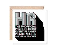 MUGGZ Card Gift for Human Resources Personnel - HR The Unofficial Psychologist Event Planner Peace Maker Lawyer & Teacher - Giftset - Made in The UK