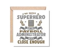 MUGGZ Card Gift for Payroll Administrator - I'm Not A Superhero - Giftset - Made in The UK