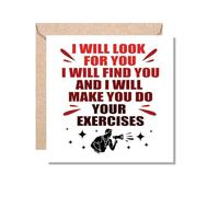 MUGGZ Card Gift for Personal Trainer - I Will Look for You, I Will Find You, and I Will Make You Do Your Exercises - Giftset - Made in The UK