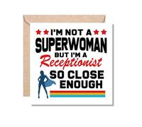 MUGGZ Card Gift for Receptionist - I'm Not A Superwoman - Giftset - Made in The UK