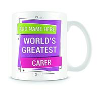 MUGGZ Carer Mug - Worlds Greatest Design - Personalised Work Gift - Purple
