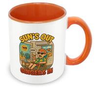 MUGGZ Ceramic Mug (11oz) - Sun's Out, Gingers in - Summertime Danger for Ginger Friends Colleagues, Family - Funny Mug Gift for Male Friends and Coworkers