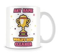 MUGGZ Cleaner Mug - Worlds Best Personalised Cup Gift - Customise with Name - Pink