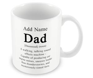 MUGGZ - Customisable - Mug - Walking Talking Sound-Effects Machine - Dad Dictionary Definition - Rude But True Gift