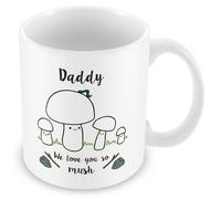 MUGGZ - Daddy We Love You So MUSH - Mug - Cute Mushroom Daddy Mug - Gift for Dad - Dad 3 Children