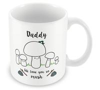 MUGGZ - Daddy We Love You So MUSH - Mug - Cute Mushroom Daddy Mug - Gift for Dad - Dad 4 Children