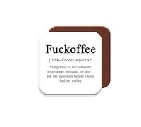 Muggz - Don't talk To Me - Coaster - Fuckoffee Rude Dictionary Definition - Sarcastic Funny Gift for Colleagues & Friends