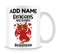 MUGGZ Friend/Dragon Mug Personalised Gift - Dragons are A Girls Best Friend