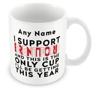 MUGGZ Funny Brentford Mug Gift - Personalised I Support Brentford and This is The Only Cup I’ll Be Getting This Year - Football Joke Present for Bees Fans - 11oz Ceramic, Dishwasher Safe