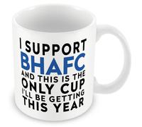 MUGGZ Funny Brighton Mug - I Support Brighton and This is The Only Cup I’ll Be Getting This Year - Joke Gift for Football Fans - Ceramic 11oz - Dishwasher Safe