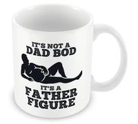 MUGGZ Funny Dad BOD Mug - “It’s Not a Dad BOD It’s a Father Figure” - Novelty Coffee Cup Gift