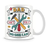 MUGGZ - Funny Father’s Day Coffee Cup - “If Dad Can’t Fix It, No One Can” - Mug Gift for Handy Dads and Step-dads