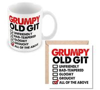 MUGGZ Funny Gift Mug & Card for Old People - Grumpy Old Git - Giftset - Made in The UK