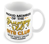 MUGGZ Funny Gift Mug for Old People - Grumpy Old GITS Club - Custom Funny Coffee Mug - Unique Gift for Friends & Family