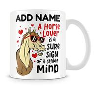 MUGGZ Funny Horse Mug Personalised Gift - A Horse Lover is A Sure Sign of A Stable Mind.