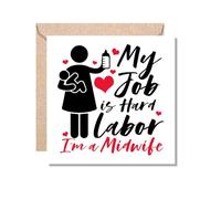 MUGGZ Funny Midwife Card Gift Hard Labour - Giftset - Made in The UK