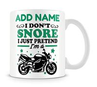 MUGGZ Funny Motorbike Mug Personalised Gift - I Don't Snore I Just Pretend I'm A (Motorbike)