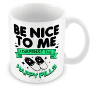 MUGGZ Funny Pharmacist Happy Pills Mug Gift - Custom Funny Coffee Mug - Unique Gift for Friends & Family