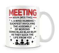 MUGGZ Funny Work Meetings Mug Gift - Custom Funny Coffee Mug - Unique Gift for Friends & Family