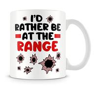 MUGGZ Gift Mug for Shooting Enthusiast - I'd Rather Be at The Range. - Custom Funny Coffee Mug - Unique Gift for Friends & Family