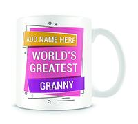 MUGGZ Granny Mug - Worlds Greatest Design - Personalised Gift - Pink