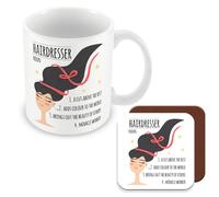MUGGZ Hairdresser Mug & Coaster - Gift for Hair Stylists - Giftset - Made in The UK