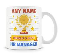 MUGGZ HR Manager Mug - Worlds Best Award Personalised Cup Gift - Customise with Name