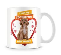 MUGGZ I Love My Cockapoo Dog Mug - Personalised Gift - Customise with Name - Orange