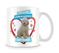 MUGGZ I Love My Labradoodle Dog Mug - Personalised Gift - Customise with Name - Blue