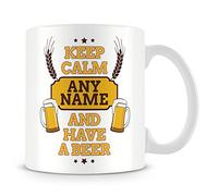 MUGGZ Keep Calm and Have a Beer Personalised Mug with Name