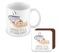 MUGGZ Midwife Mug & Coaster - Maternity Nurse Gift - Giftset - Made in The UK