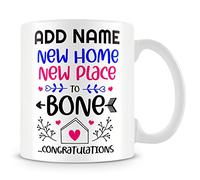 MUGGZ Moving House Mug Personalised Gift - New Home.. New Place to Bone... Congratulations